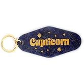PERSONFUN Astrological Leo Zodiac Sign Acrylic Keychain with Gold Stars