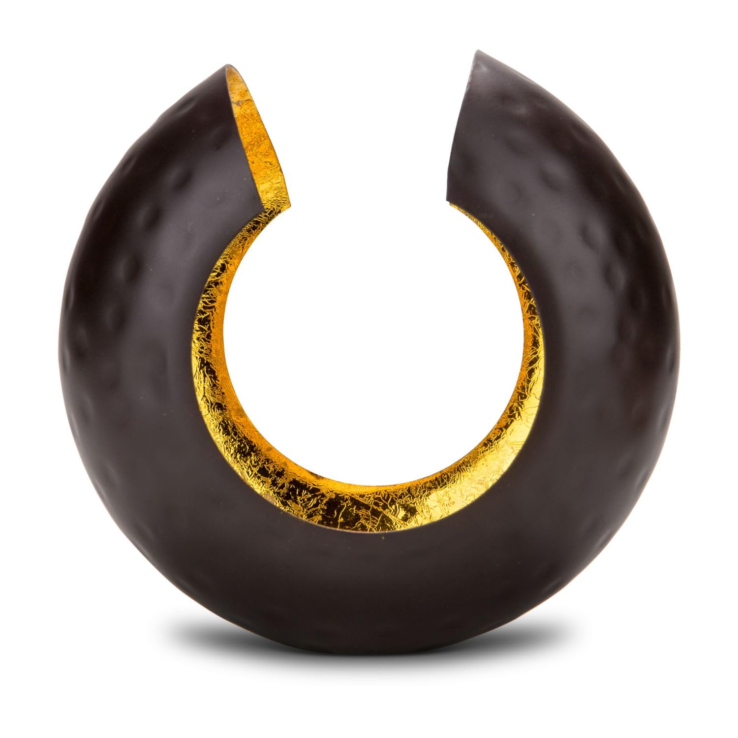 ROMINOX gift item tealight holder//sacral with gold foil lining, Christmas, barbecue, Valentine's Day, Mother's Day; dimensions: (large - 18 x 11 x 15 cm)