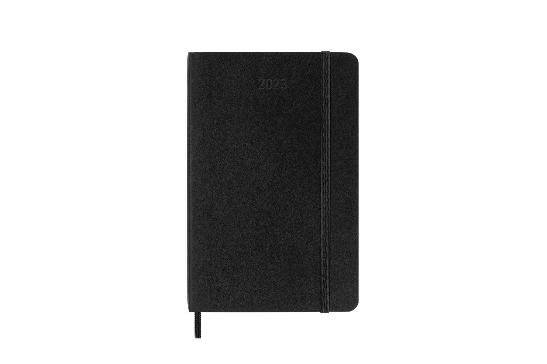 Moleskine Weekly Planner 2023, 12-Month Weekly Diary, Weekly Planner and Notebook, Soft Cover, Pocket Size 9 x 14 cm, Colour Black