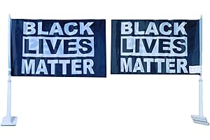 Trade Winds Black Live Matter BLM Black & White 68D Rough Tex Knit Double Sided 12x18 12"x18" Car Vehicle Flag