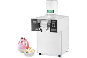 VEVOR Commercial Snowflake Ice Machine, 385LBS/24H Snowflake Ice Maker, Stainless Steel Ice Shaver Machine, Electric Snow Con