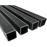 (4 PACK)- 1" x 1" MILD STEEL SQUARE TUBING - 4 Foot Length (48 inches) - 1/16" Wall Thickness (16 Gauge)- A36 Raw Steel Tube. Perfect for Construction, Repairs, Welding. (16 Linear ft Total)