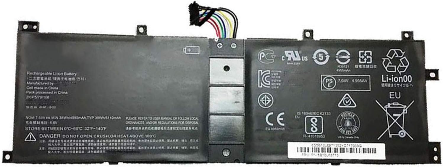 BSNO4170A5-AT 5B10L68713 BSNO4170A5-LH 2ICP5/70/106 LH5B10L67278 Laptop Battery Replacement for Lenovo Miix 520 510 520-12IKB 510-12IKB 510-12ISK 80XE0006SP Miix5 pro 510-12 Series(7.68V 38Wh)