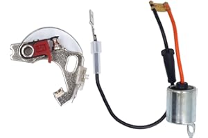 Ignition Distributor Points and Condenser, Sturdy Enhanced Performance Set for Lucas Type 43D4 43D6 45D4 45D6 Distributors, M