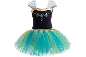 DYMCII Baby Girls Princess Ballet Dress Short Sleeve Leotards Skirted Tutu Dancewear Halloween Christmas Party Fancy Costume