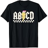 Boys Girls Teachers ABCD Rock Graphic Back to School Class T-Shirt