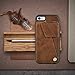 iPhone 6s Wallet Case, ZVEdeng iPhone 6 Case with Card Holder, iPhone 6 Case for Men, PU Leather Shockproof Cover Case with Card Slot Holder - Brown