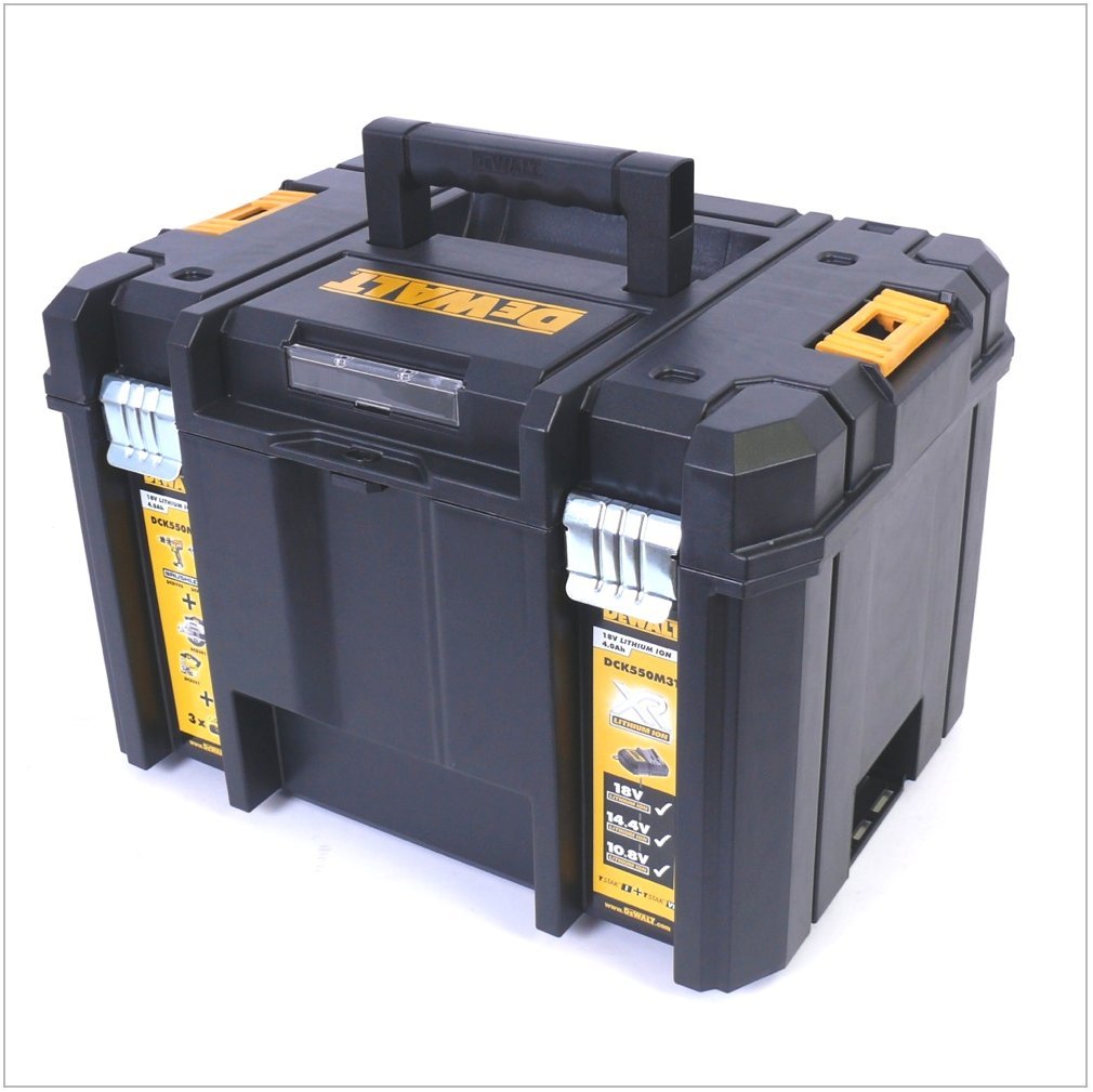 DeWalt TSTAK 17 In. Plastic Organizer With Clear Lid 13 In. W X 6 In. H Black - Foto 8