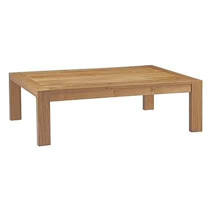 Modway Eei 2710 Nat Upland Outdoor Patio Wood Coffee Table Natural