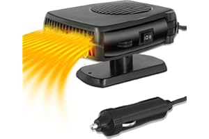 QIDOE Car Heater - 12V 200W Portable Auto Heaters Defroster Windshield Defogger Automobile Windscreen Heater for Cars with Fast Heating & Cooling Window Defrosters with Ergonomic Handheld Design
