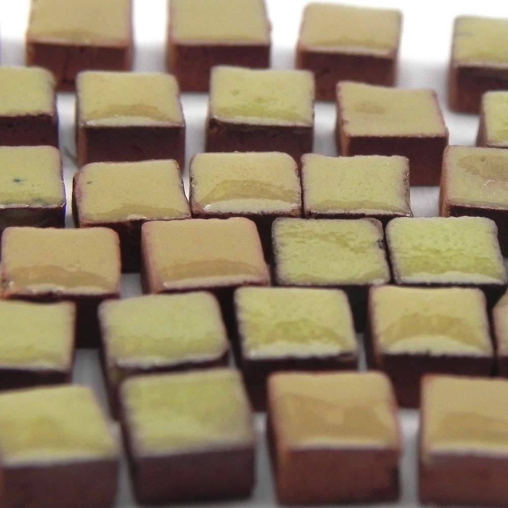 Micro Mosaic Tiles 3/16inch 5x5mm, 1000 pcs, Lemon Yellow, RY01