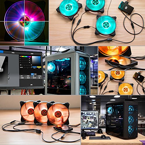 Cooler Master MasterFan Pro 140 Air Flow RGB 140mm High Air Flow RGB Case Fan, 3 In 1 with RGB