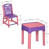 A406 Kids Study Desk & Chair Set - Toddler Furniture Pink/Purple view 2