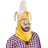 Warmtree Cute Banana Suit Plush Hat - Banana Party Dress Up Hat for Halloween & Cosplay