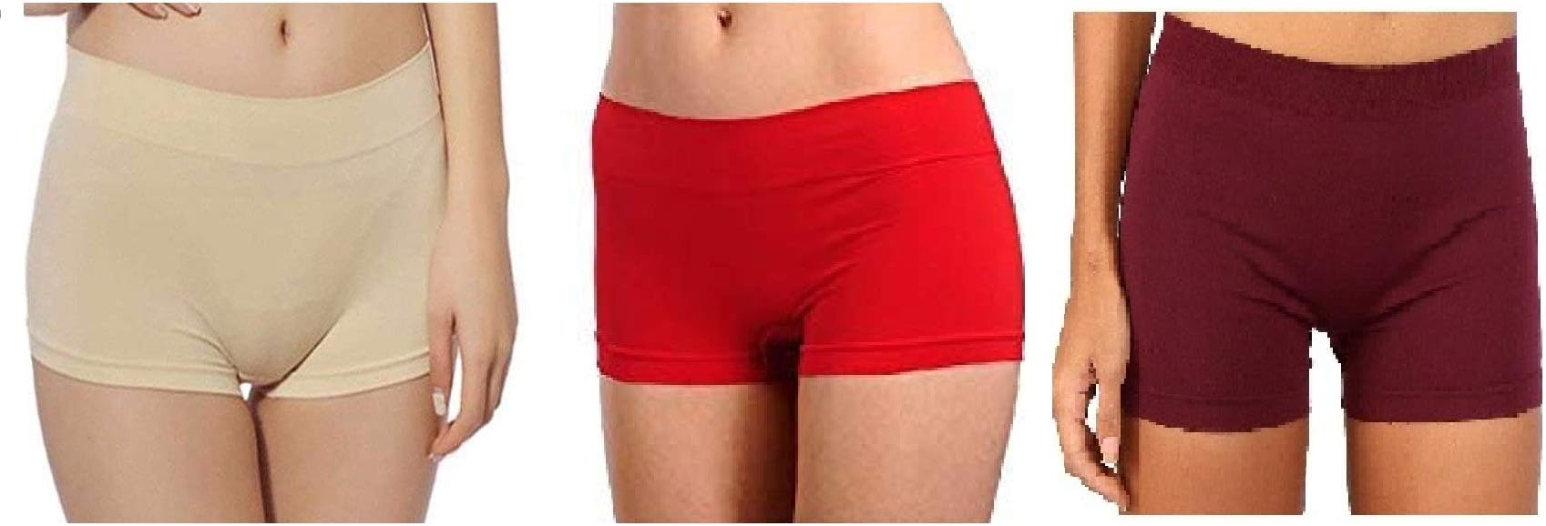 Dilency SalesLycra Shorts for Womens/Girls Pack of 3 (Free-Size)