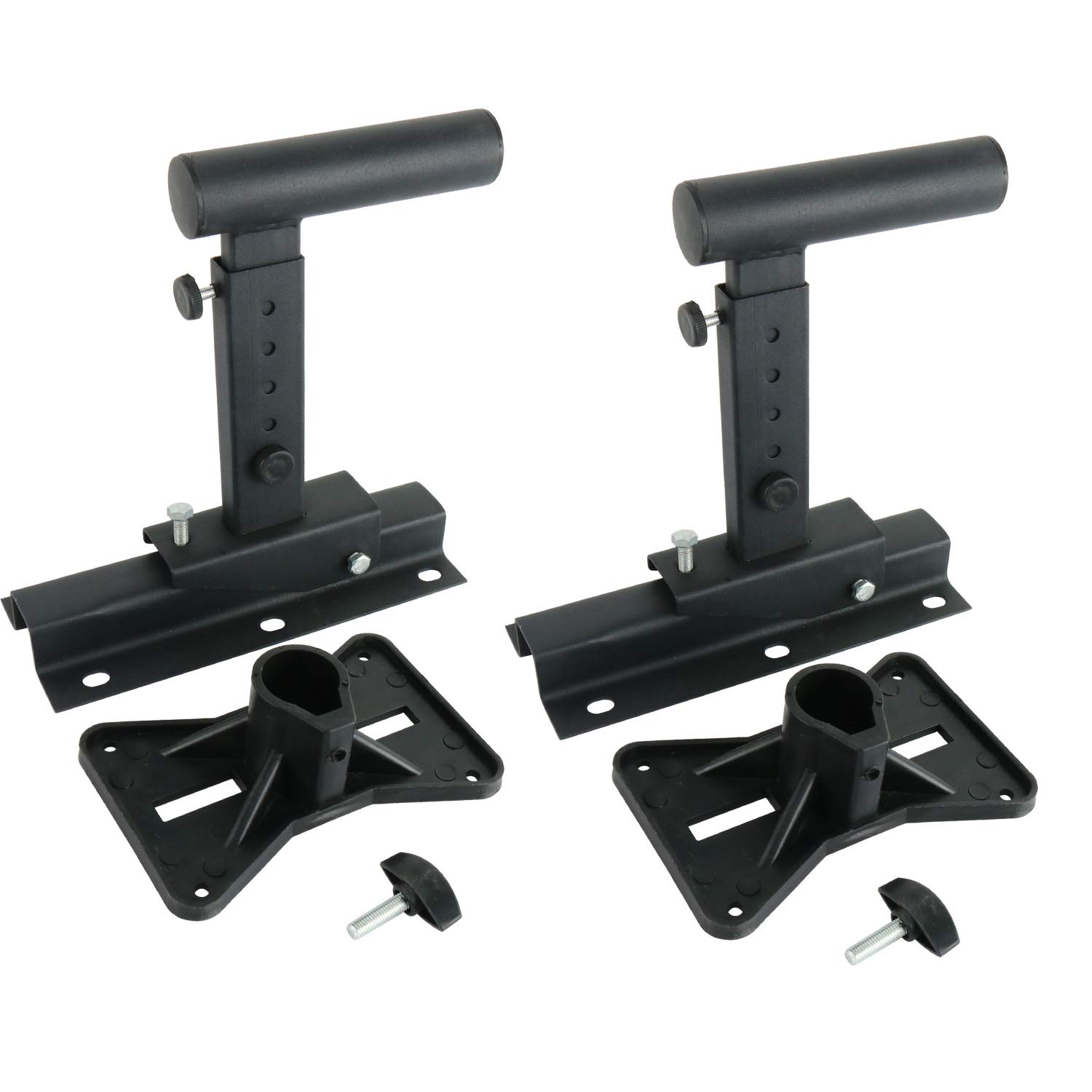 Photo 1 of Yaeccc Pair of Speaker Wall Mounts, Universal Bookshelf Speaker Mounting Bracket,66 Lbs Max Capacity, Black