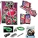 Alcatel One Touch Fierce XL Case, Mstechcorp Magnetic Leather Folio Flip Wallet Pouch Case Cover With Fold Up Kickstand For Alcatel One Touch Fierce XL - Includes Accessories (Cupid Hearts)