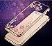 iPhone 6 Plus/6s Plus Crystal TPU Cover-Aurora Fashion Transparent Hard PC + TPU Graden Flower Case with Original Swarovski Element for iPhone 6 Plus/6s Plus 5.5 Inch(Rose Gold+Pink)