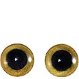12mm Yellow Owl Glass Eyes Doll Irises for Art Polymer Clay Taxidermy Sculptures or Jewelry Making Set of 2