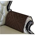 HAOMAIJIA Sofa Armrest Cover, Recliner Chair Arm Cover,Armchair Slipcover Non Slip Quilted Furniture Protector for Leather Sofa Couch (ALatte, 20 x24 Inches 2 Pieces)