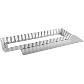 Fat Daddio's PFT-1375 Rectangle Fluted Tart Pan, 13.75 x 4.25 Inch