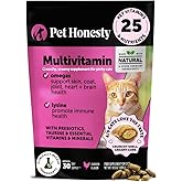 Cat Multivitamin Crunchy & Creamy Chews - Cat Treats for Health + Immune, Joint Support, Skin & Coat, & Digestion - Vitamins with Omega 3s, Lysine & Probiotics (30 Day Supply)
