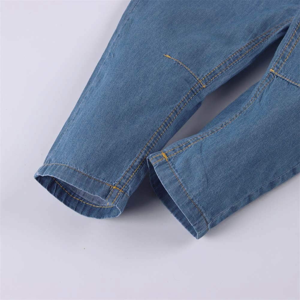 MODNTOGA Toddler Kid Boys Girls Elastic Waist Denim Jeans Pants Blue: Clothing