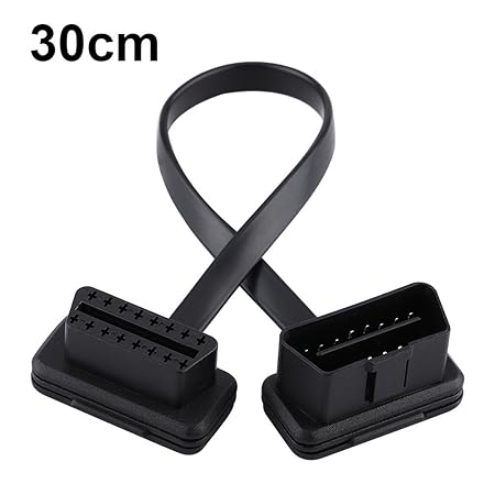 Keenso Auto OBD2 Kabel 16 Pin Stecker auf Buchse Verlängerungskabel Draht Flach OBDII Flachbandkabel Diagnose Adapter Stecker