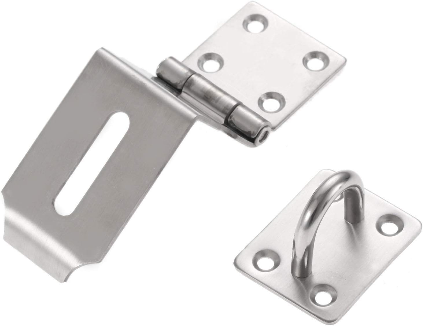 2Pcs 5 Inch Thickening Right Angle Stainless Steel Lock Padlock Hasp