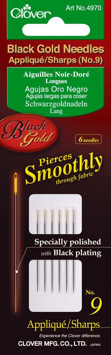 Clover Black Gold Needles: Applique/Sharps No 9, 9