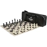 U.S. Chess Supreme Triple Weighted Chess Set Combo (Black)
