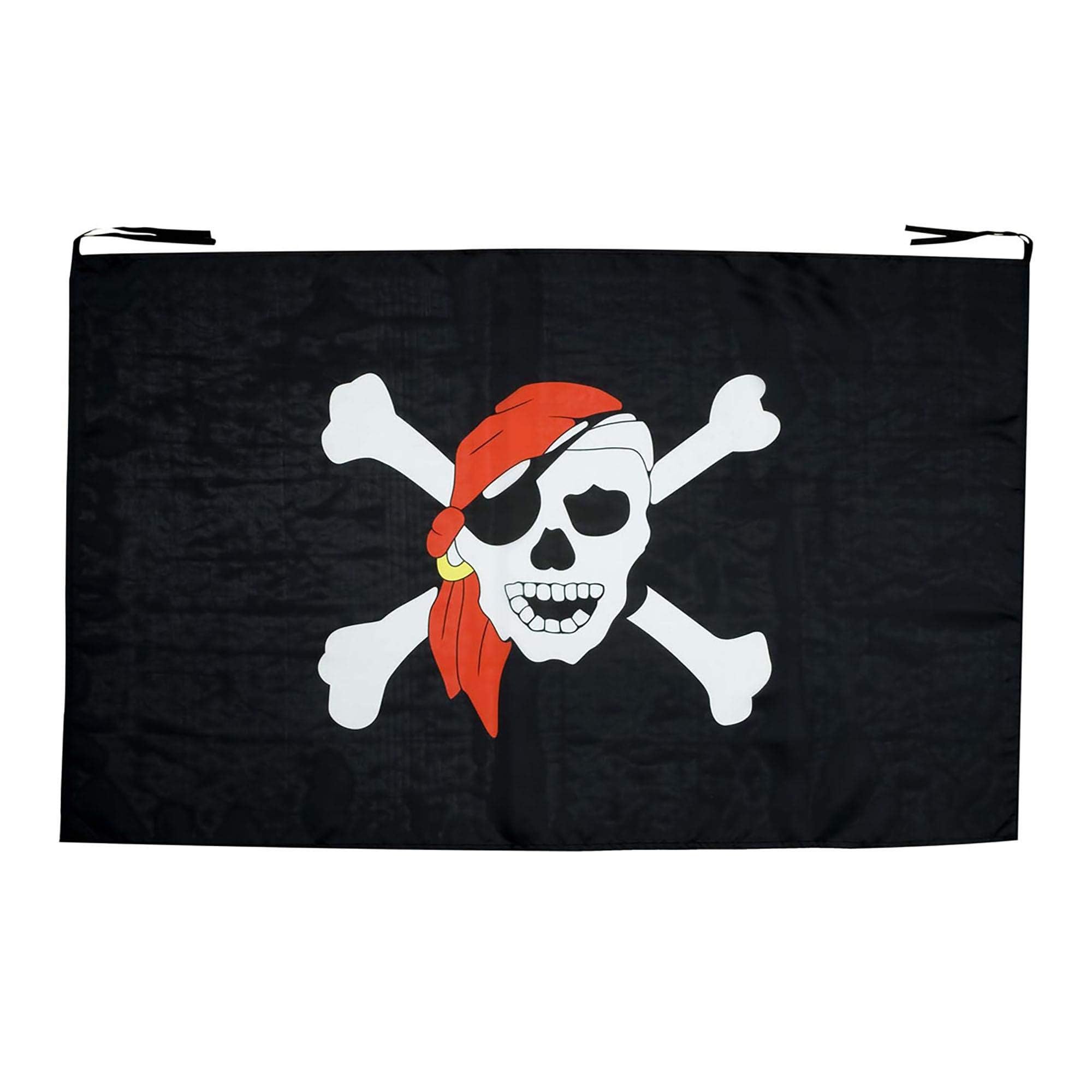 Pirate Flag 130 x 80 Accessory for Bucaneer Fancy Dress
