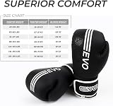 EVO Fitness Boxing Gloves Matte Black 10 Oz with Hand Wraps Men Women view 6