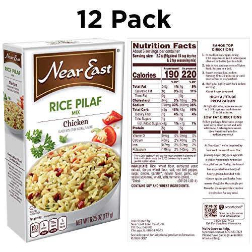 Near East Rice Pilaf Mix, Chicken, 6.25oz Boxes (12 Pack) Pricepulse