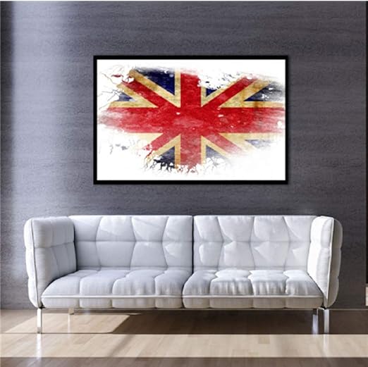 Abstracto Famoso Pintura Al Oleo Lienzo Reino Unido Bandera