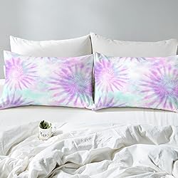 Erosebridal Tie Dye Fitted Sheet Full Purple Tie