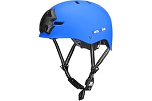 Tontron Skateboard Helmet - Two Removable Liners Ventilation Multi-Sport Scooter Roller Skate Inline Skating Rollerblading wi