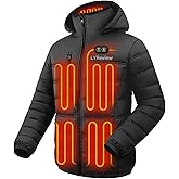 LYReview Unisex Heated Jacket with Battery Included, Outdoor Cozy Soft Waterproof Winter Heating Coat for Men and Women