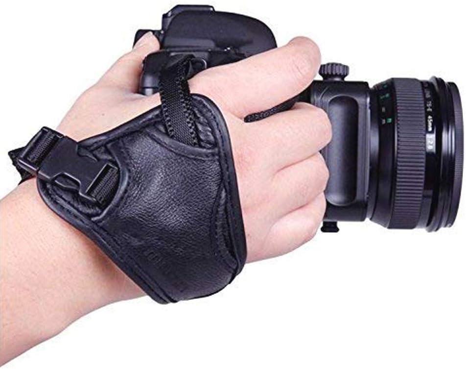 EQLEF® Grip de Cuero Correa de mano acolchada muñeca y Grip para Cámaras Réflex / DSLR