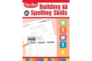 Evan-Moor Building Spelling Skills, Grade 1 - Homeschooling & Classroom Resource Workbook, Reproducible Worksheets, Teaching Edition, Spelling Strategies, Reading and Writing Skills