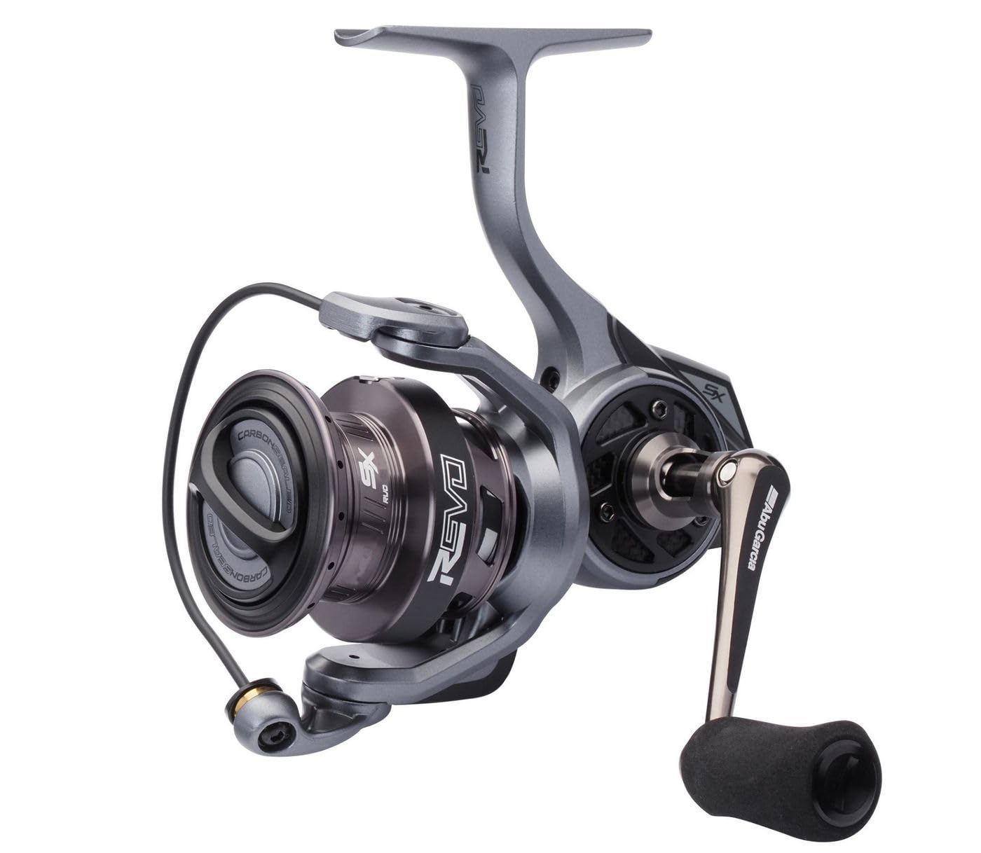 Abu Garcia Spinning Reel, Revo SX Spinning Reels, Predator Fishing, Fresh water Angler, Perch, Pike, Zander, Black/Grey, 6.2:1 Gear Ratio, Robust & Lightweight, 9+1 Bearing Count, 2500
