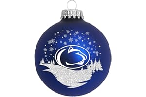 RFSJ Penn State University Nittany Lions Glass Ornament, Blue