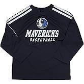 Dallas Mavericks NBA Big Boys Long Sleeve Performance Top, Navy