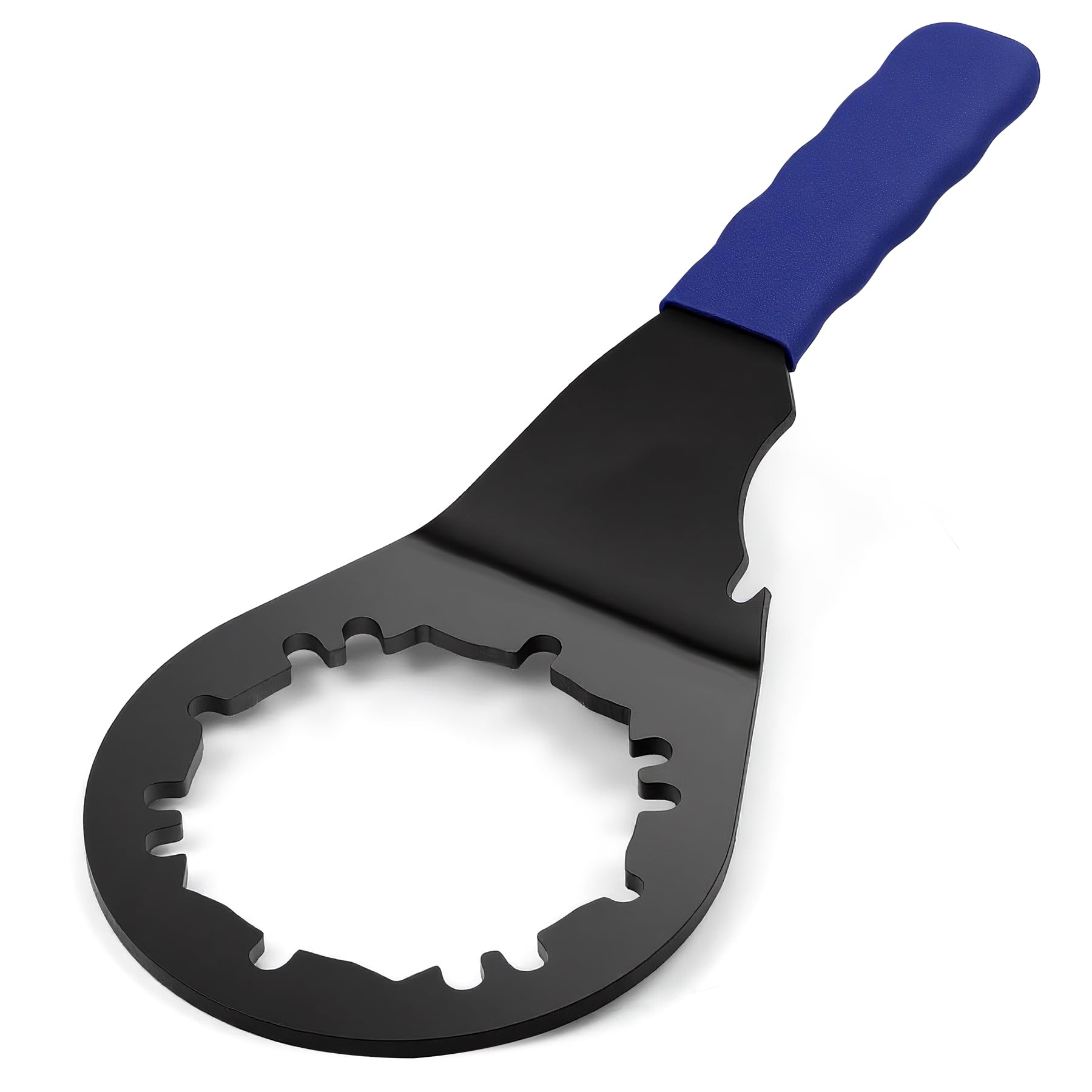 Photo 1 of Kujunpao Sink Drain Wrench Universal Under Sink Wrench Faucet Tool Fit for Hex Nuts and All 4, 6 and 8 Tab Locking Nuts on strainer drains Loosen and Tighten the Filter Lock Nut