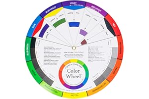 Color Wheel Mixing Matching Paint Learning Tool for Painting Tattoo Design Nail Polish Makeup School Art Class Teaching Effor