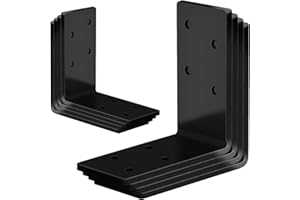Andorm 8 Pack L Brackets 3x3 for Wood Framing, Heavy Duty Corner Angle, Corner Brace 90 Degree Iron Bracket for Wood Beam wit