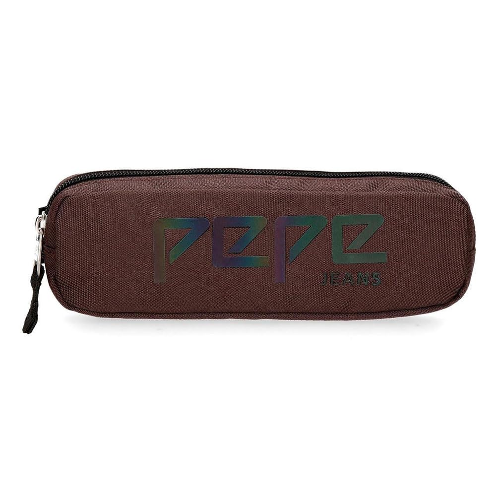 Pepe Jeans Osset Pencil Case Brown 22x7x3 cms Polyester