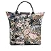 Signare Tapestry Foldable Tote Bag Reusable Shopping Bag Grocery Bag With Floral Peony Design (FDAW-PEO)