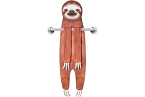 AGRIMONY Sloth Funny Hand Towels for Bathroom Kitchen - Sloth Gifts for Women Men Teens Kids-Easter Mothers Fathers Valentines Housewarming Unique Christmas BirthdayGifts for Animals Lovers
