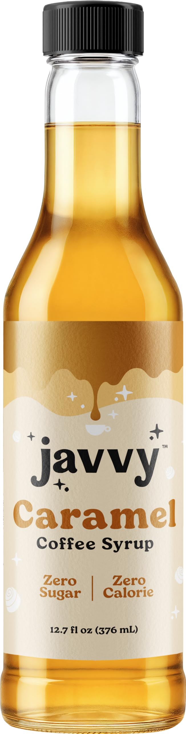Javvy Sugar Free Coffee Syrup – Flavored Syrups for Drinks, Zero Calorie Coffee Flavoring Syrup, Caramel (Discontinued)